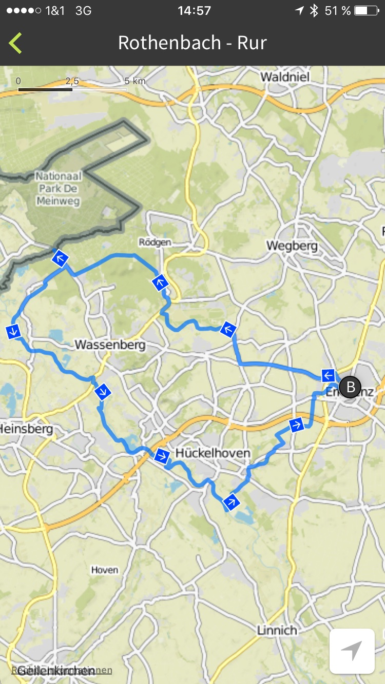 Von Erkelenz nach Rothenbach und zurück über den RurUferRadweg Über